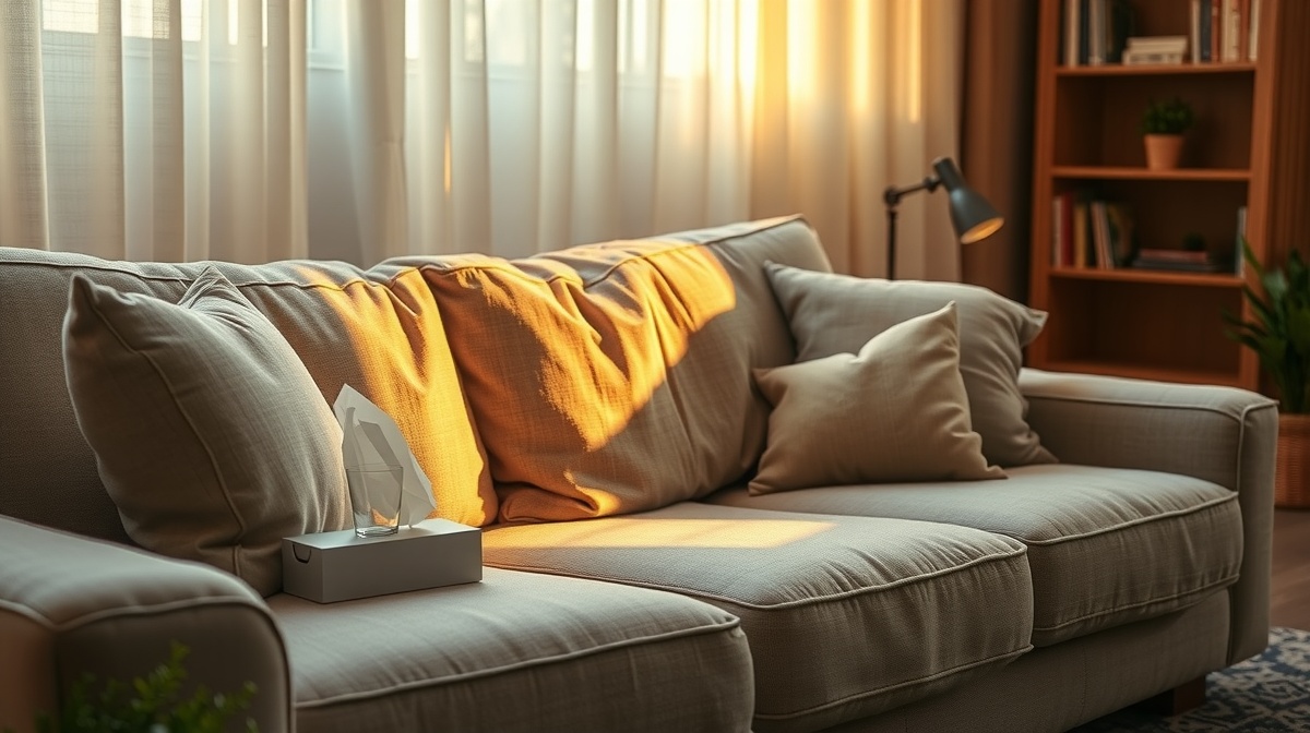 Parent and teenager having a serious conversation on a couch, soft lighting, sho